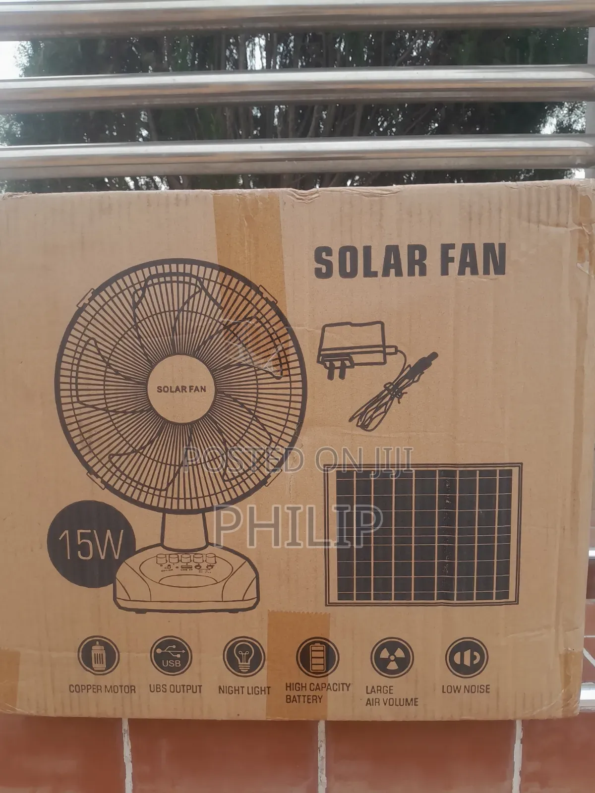 Rechargeable Fan With Solar