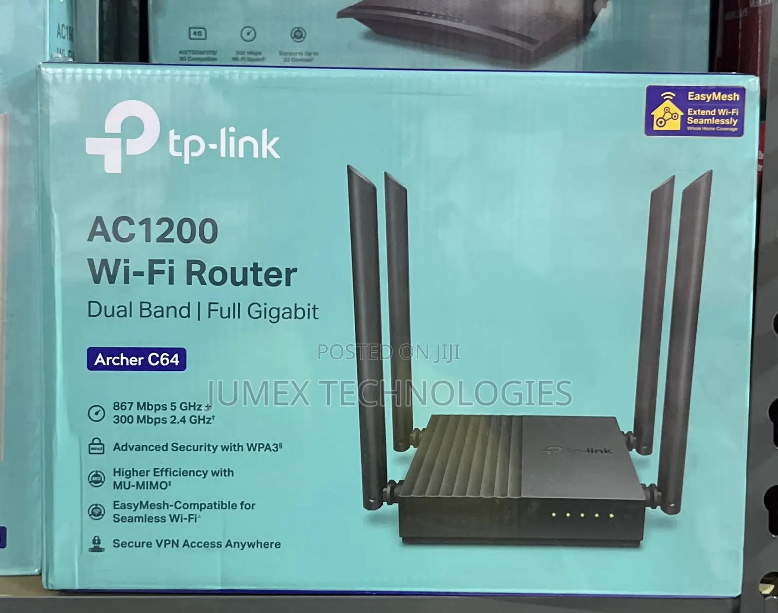 TP-Link ARCHER C64 AC1200 Wi-Fi Router Dual Band | Full Gigabit