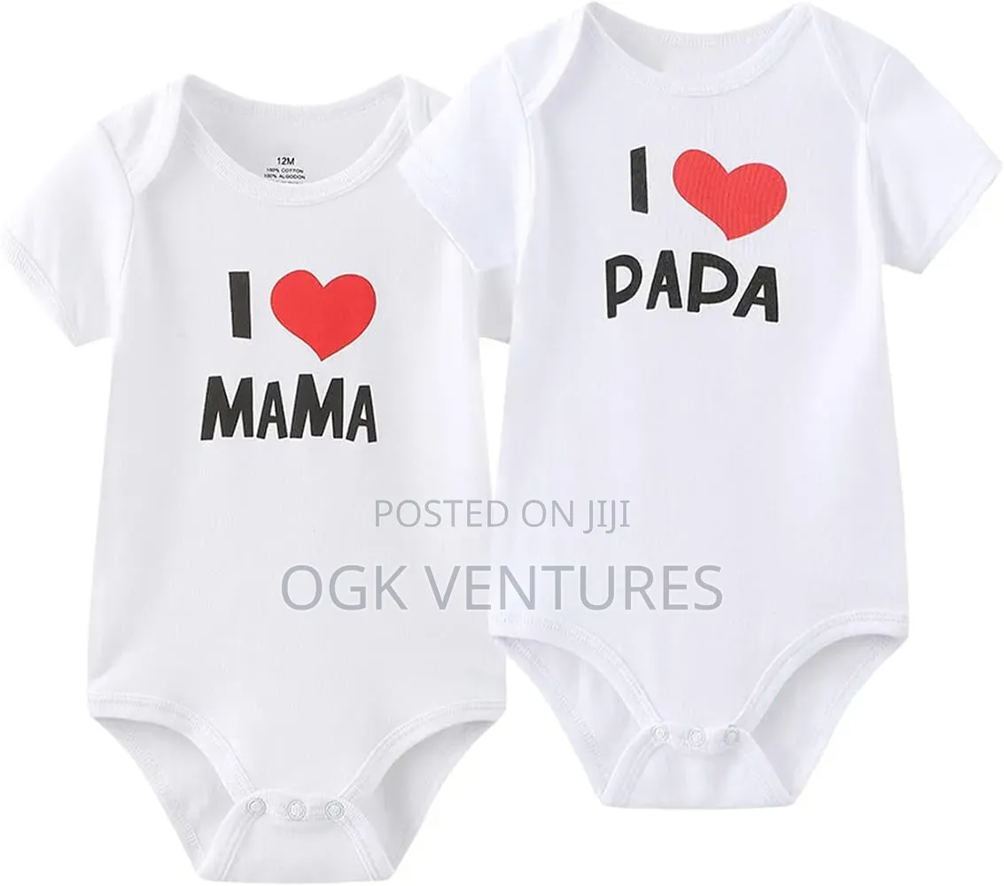 3 Pieces White Cotton Baby Body Suits