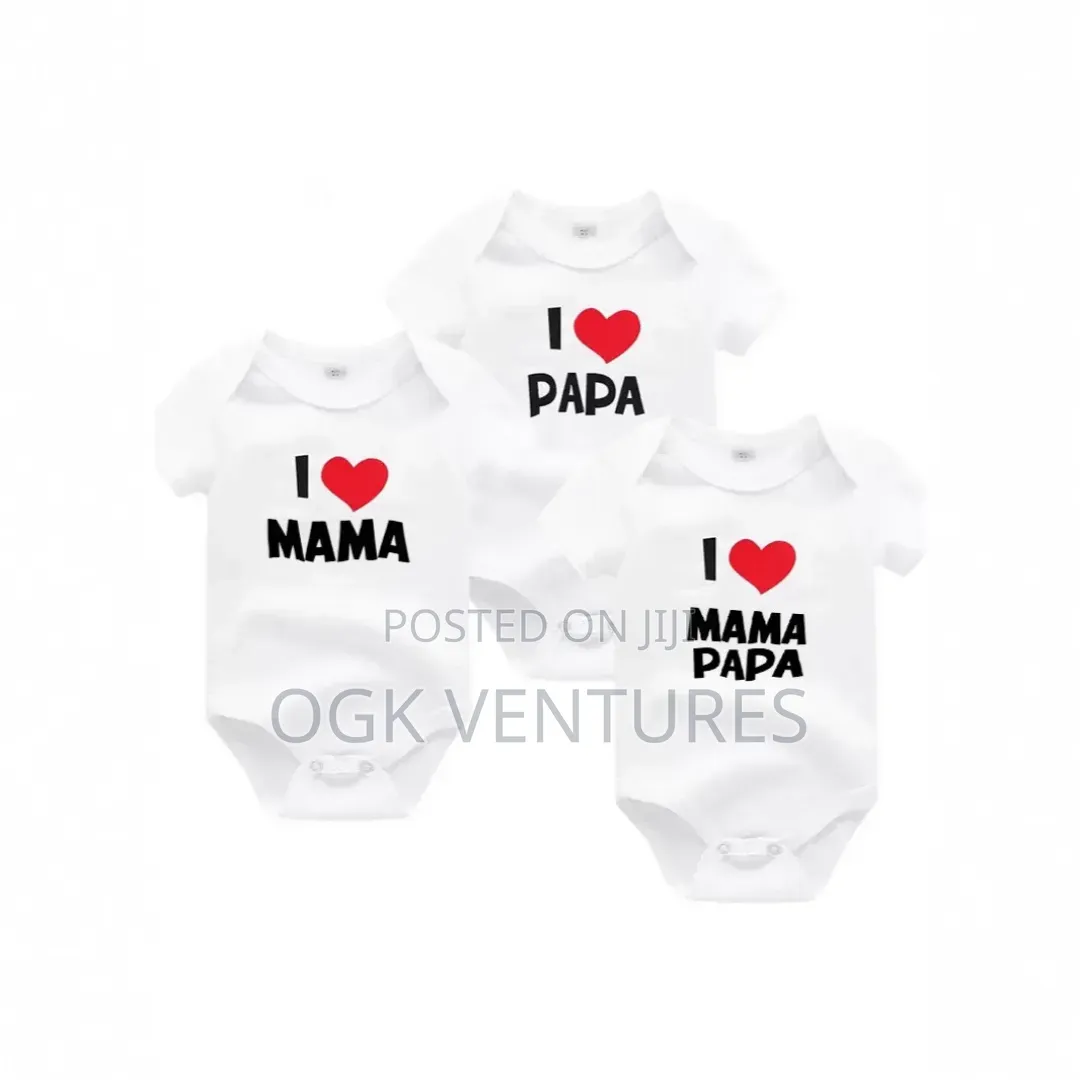 3 Pieces White Cotton Baby Body Suits