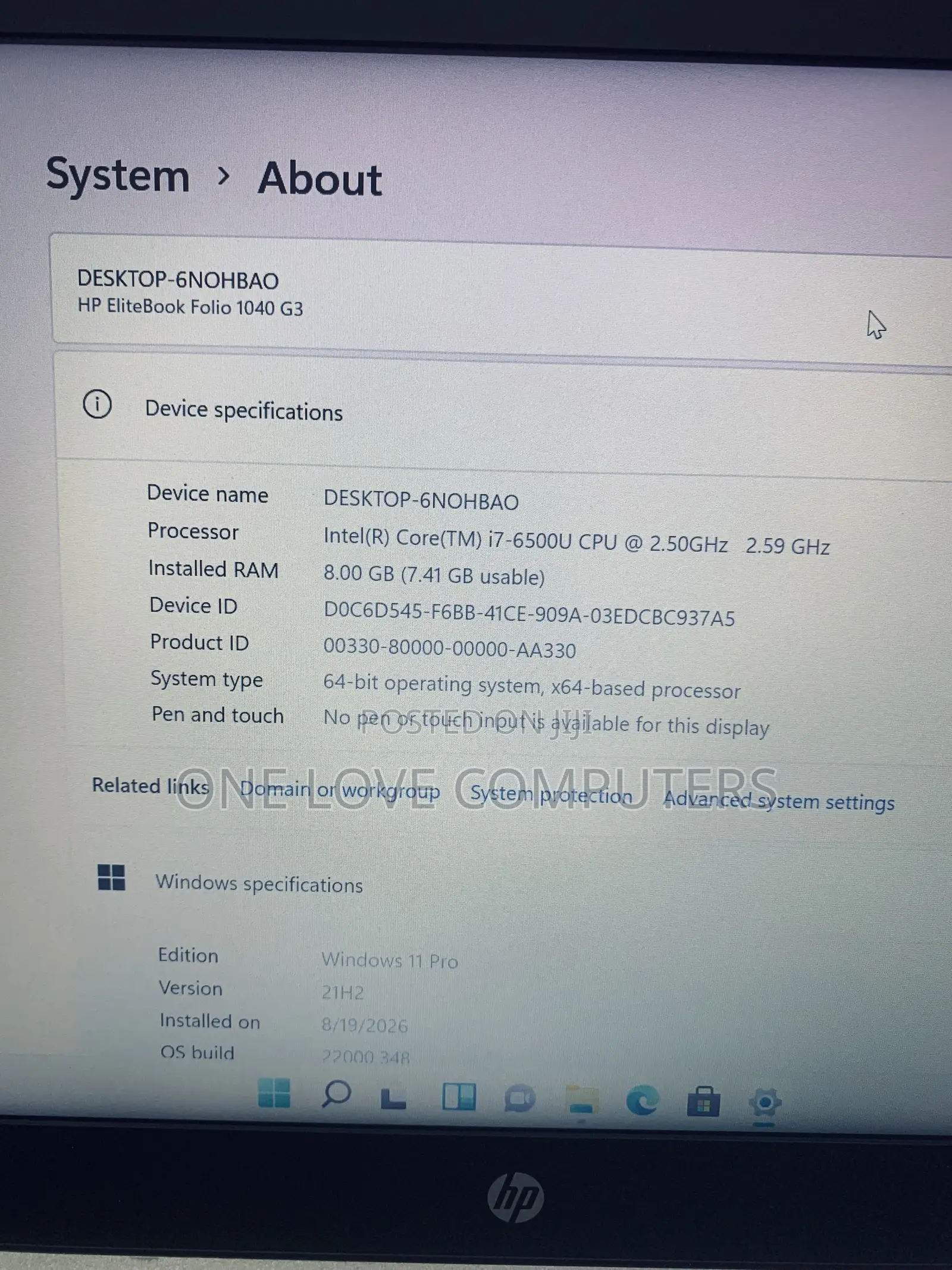 Laptop HP EliteBook Folio 1040 G3 8GB Intel Core i7 SSD 256GB
