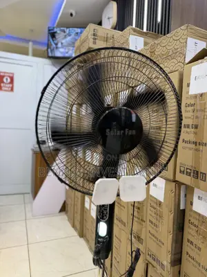 Electric and Solar Rechargeable Standing Fan - 16 Inches