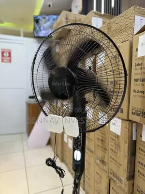 Electric and Solar Rechargeable Standing Fan - 16 Inches