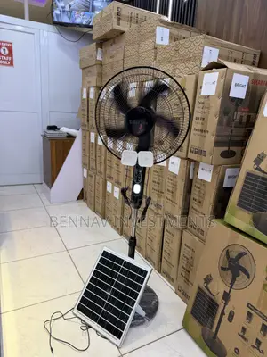 Electric and Solar Rechargeable Standing Fan - 16 Inches