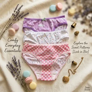 Cute and Comfy Girls' Cotton Panties Set