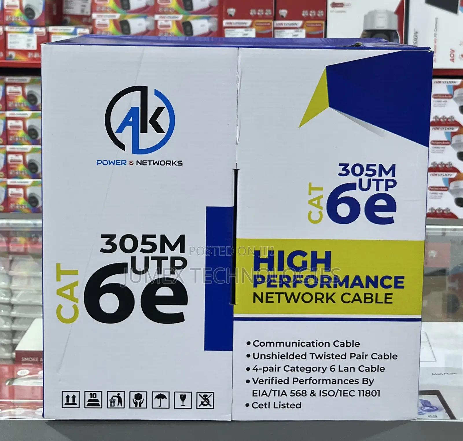 Cat6 Cable Ak Power and Network High Performance Cable 305m Utp