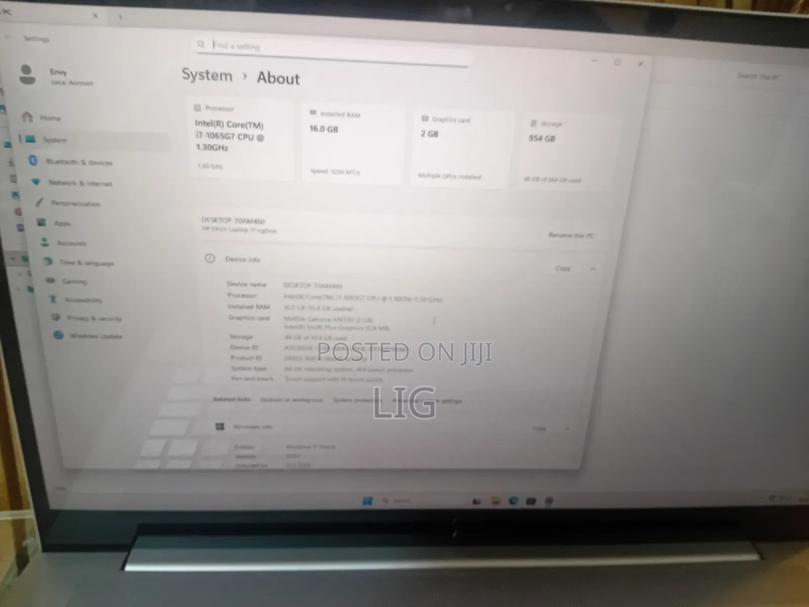 Laptop HP Envy 17 16GB Intel Core i7 SSD 512GB