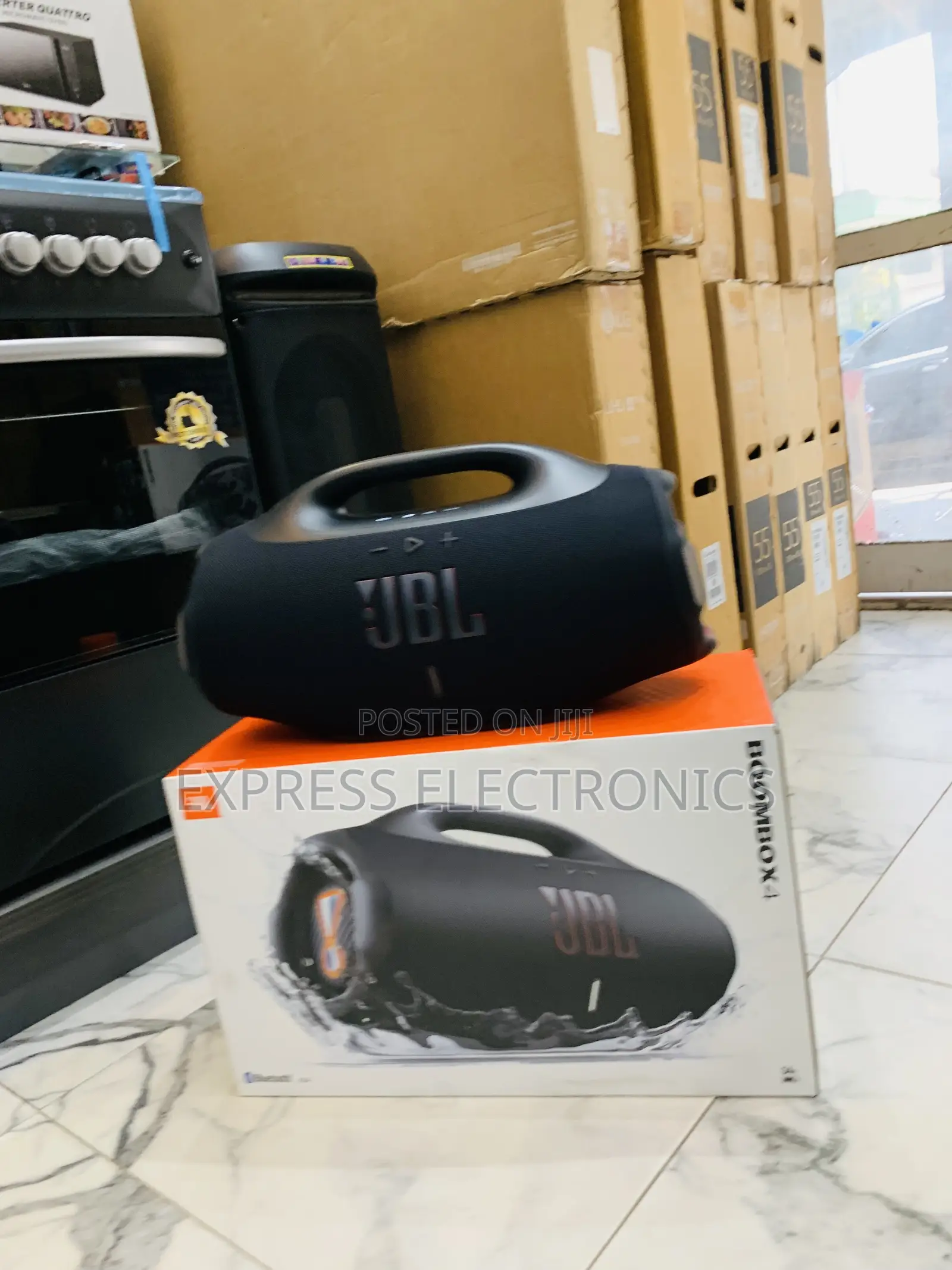 Purchase the Powerful JBL Pro Sound Boombox 4 Waterproof Bluetooth