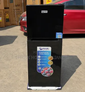 Pearl PF-216TBG-5E Black Mirror Refrigerator – 136L
