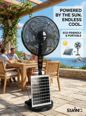 Solar Fan Solar Standing Fan With Led Light