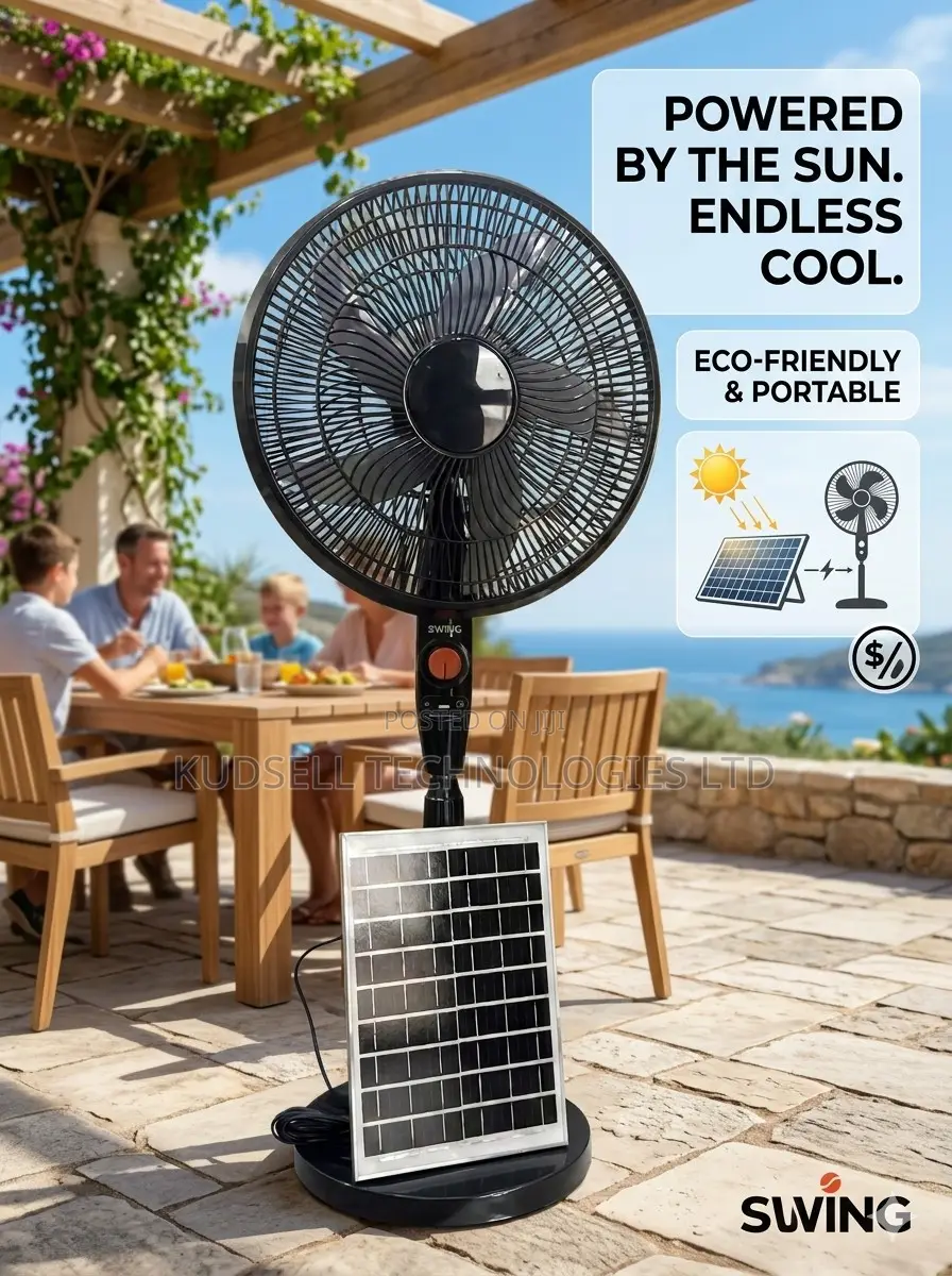 Solar Fan Solar Standing Fan With Led Light