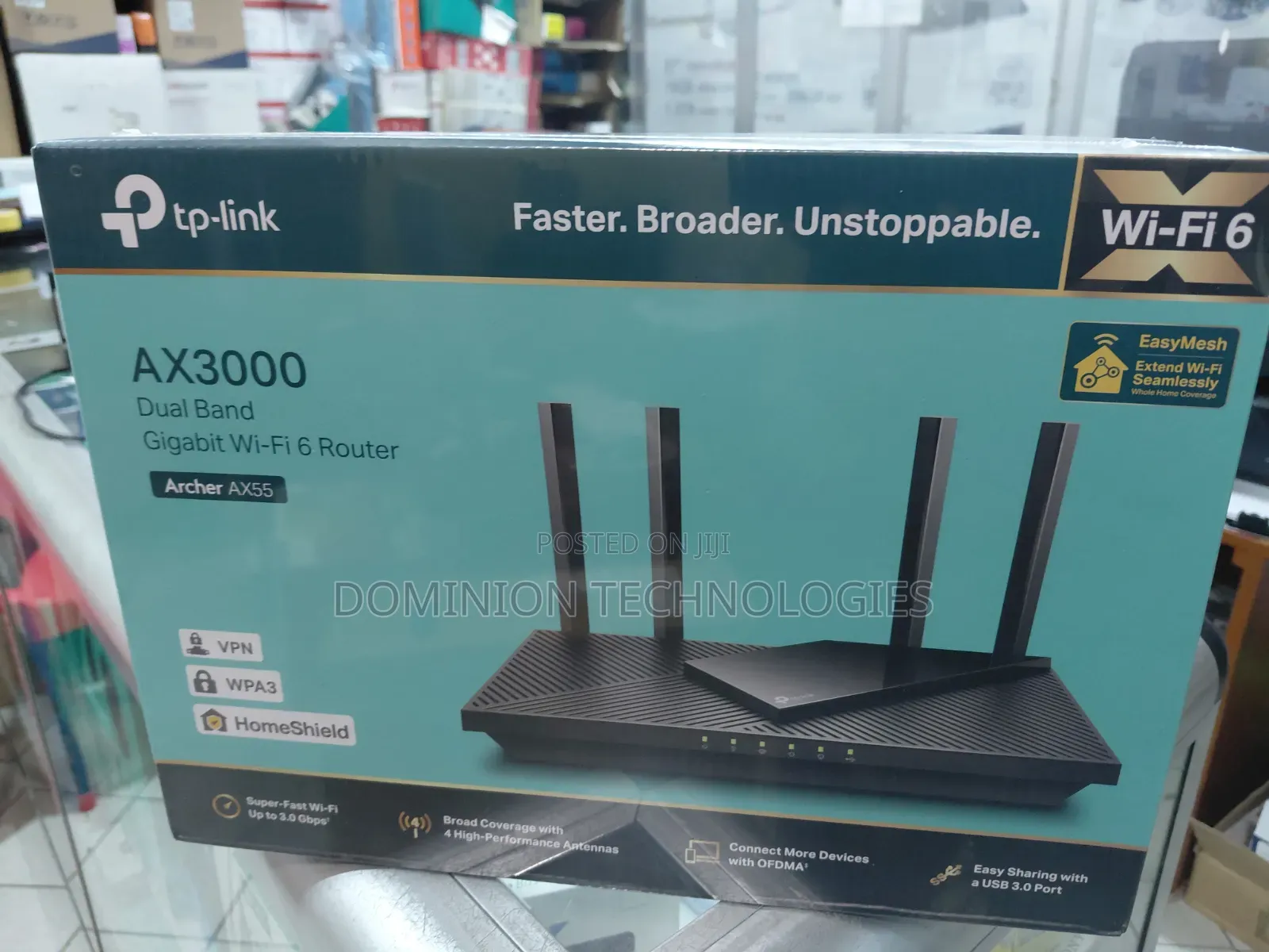TP-Link Archer Ax55 Ax3000 Dual Band Gigabit Wi-Fi 6 Router
