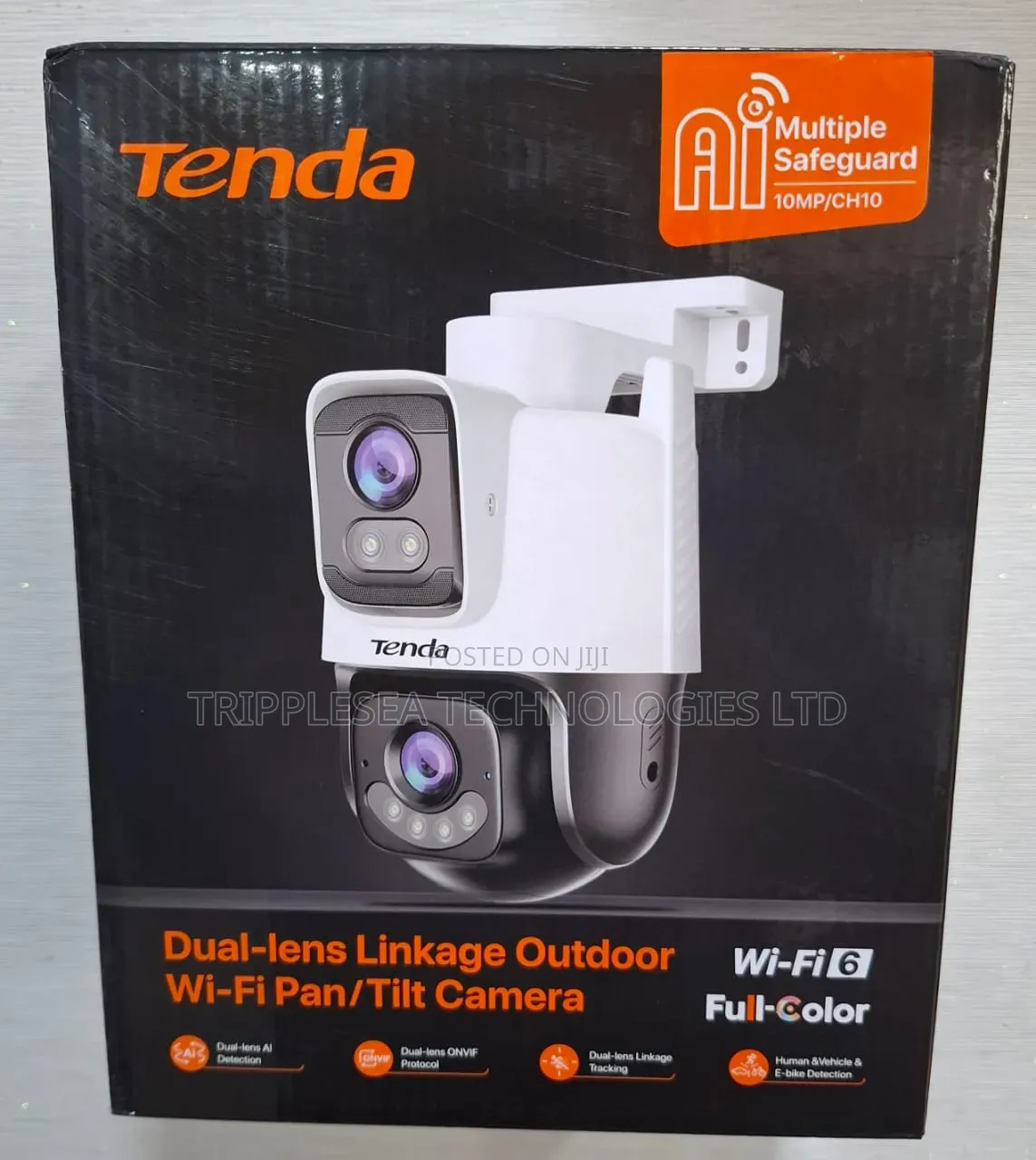 TENDA-CH10 Dual Lens Linkage Outdoor Wi-Fi/Tilt Camera. 10mp
