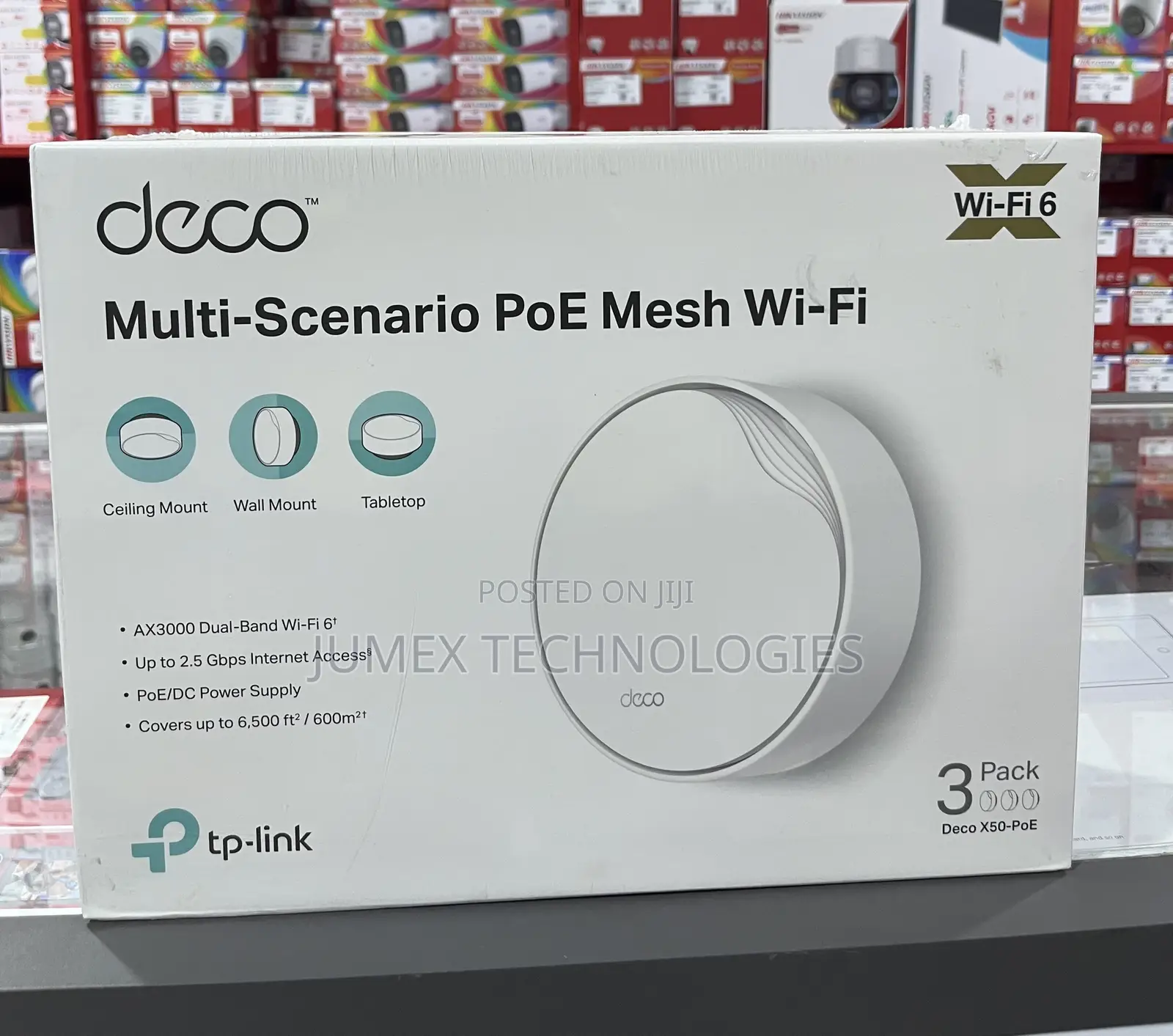 Deco X50- Poe Multi-Scenario Poe Mesh Wifi Ax3000 Dual Band Wifi6