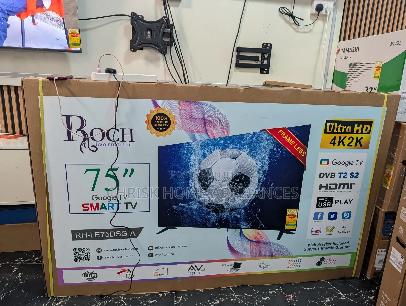 ROCH 75′′ Google Smart TV – UHD