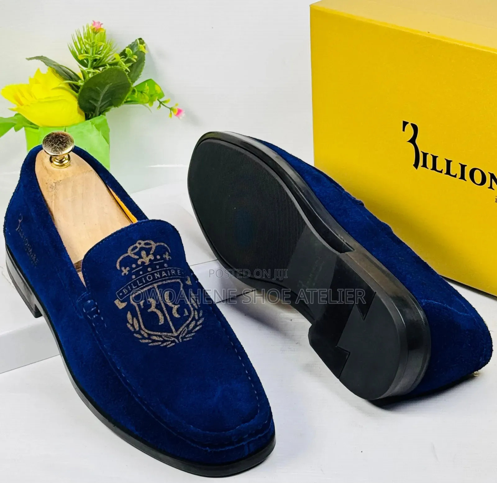 Royal Blue Suede Billionaire Loafers