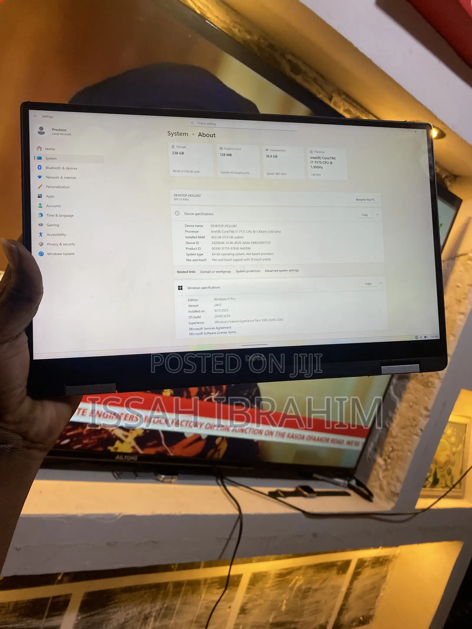 Laptop Dell XPS 13 16GB Intel Core i7 SSD 256GB