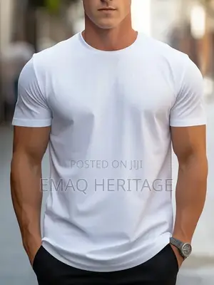 2-Pack Premium Plain Round Neck T-Shirt for Men Women
