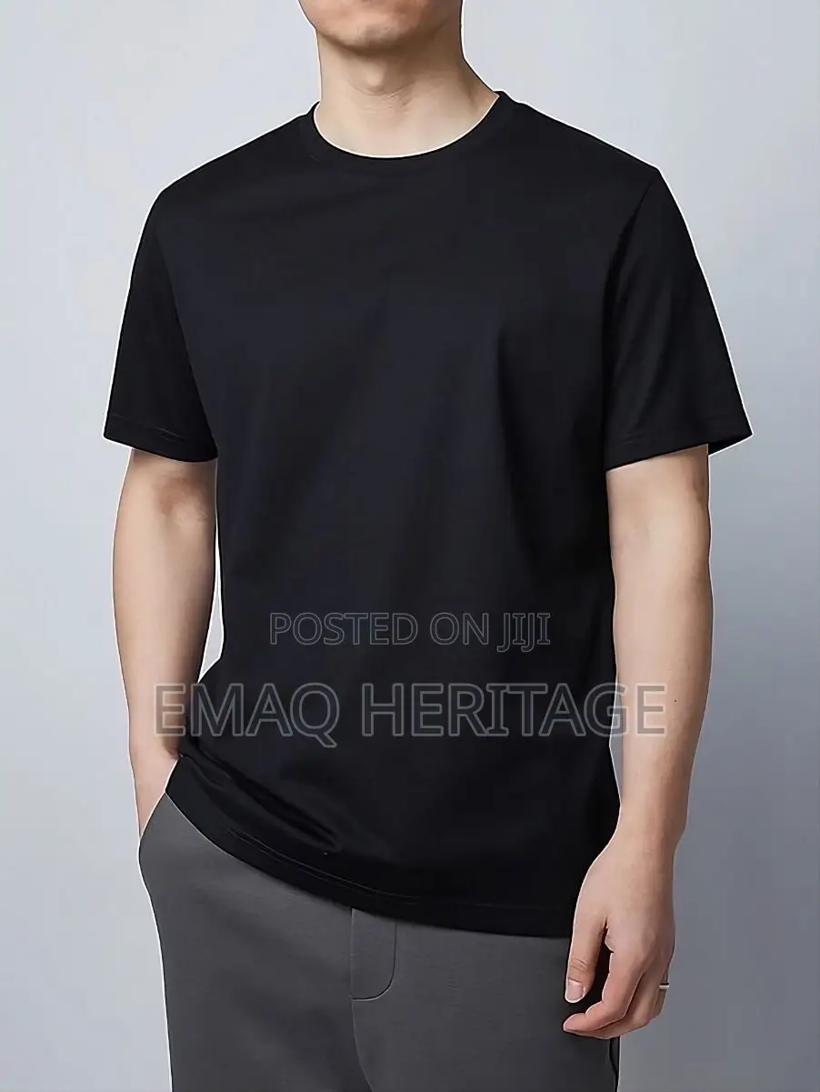 2-Pack Premium Plain Round Neck T-Shirt for Men Women