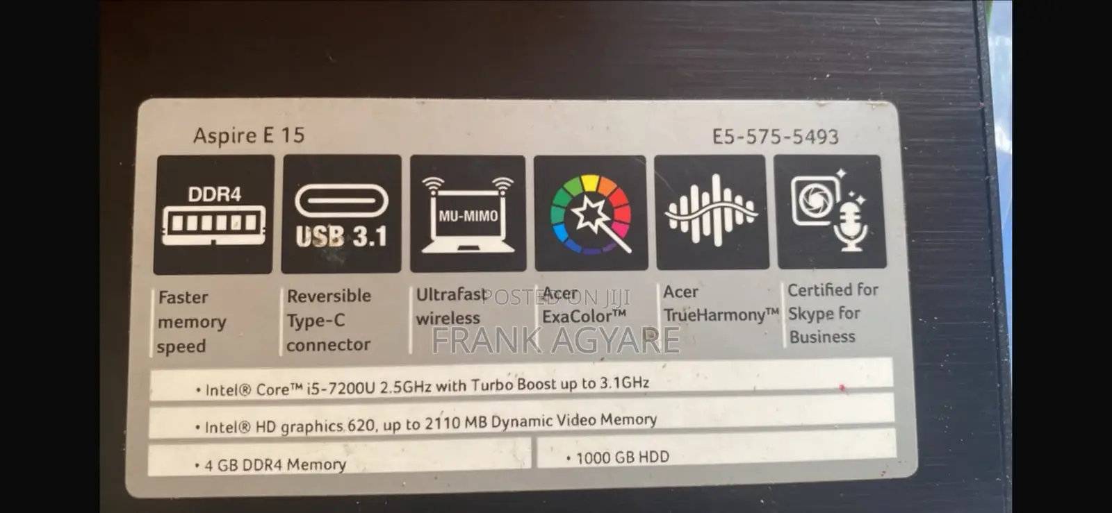 Laptop Acer Aspire E15 32GB Intel Core i5 HDD 1T