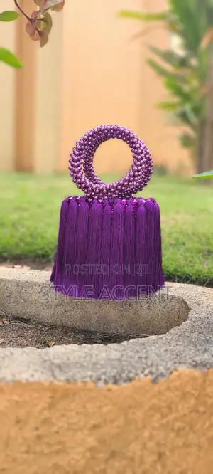Beaded Bag With Tassels/Fringes