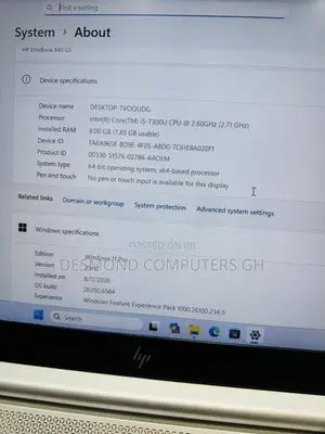 Laptop HP EliteBook 840 G5 8GB Intel Core i5 SSD 256GB