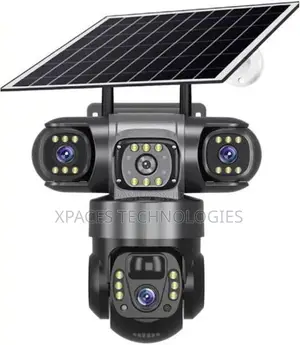 V380 Pro 4g 3lens PTZ Solar Smart Camera, Waterproof
