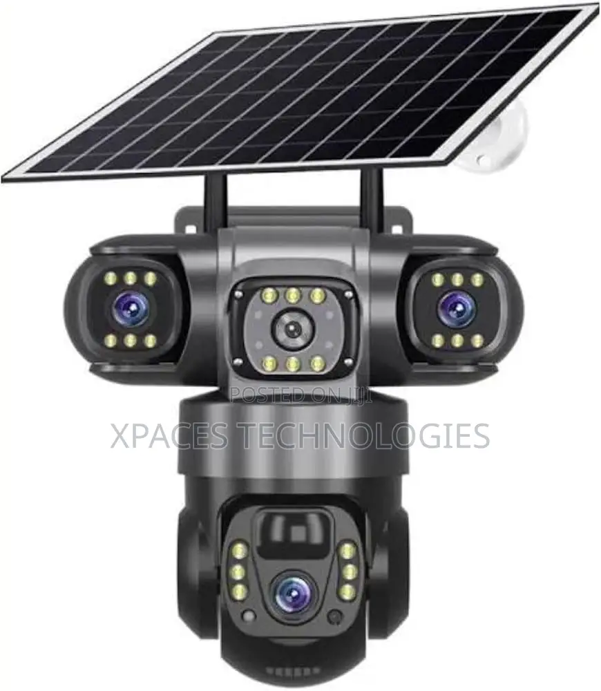 V380 Pro 4g 3lens PTZ Solar Smart Camera, Waterproof