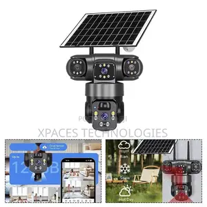 V380 Pro 4g 3lens PTZ Solar Smart Camera, Waterproof