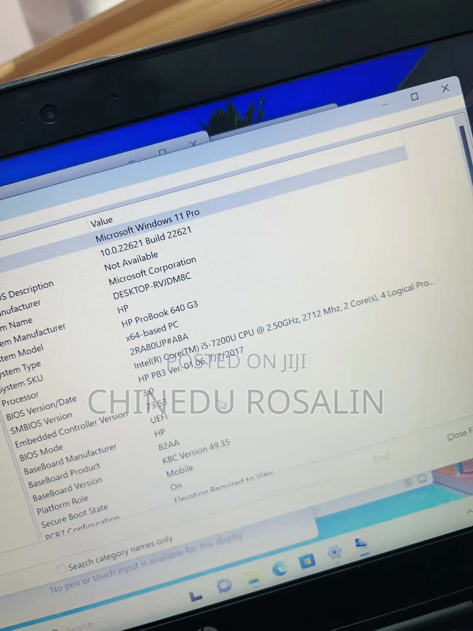 Laptop HP ProBook 640 G3 8GB Intel Core i5 SSD 256GB