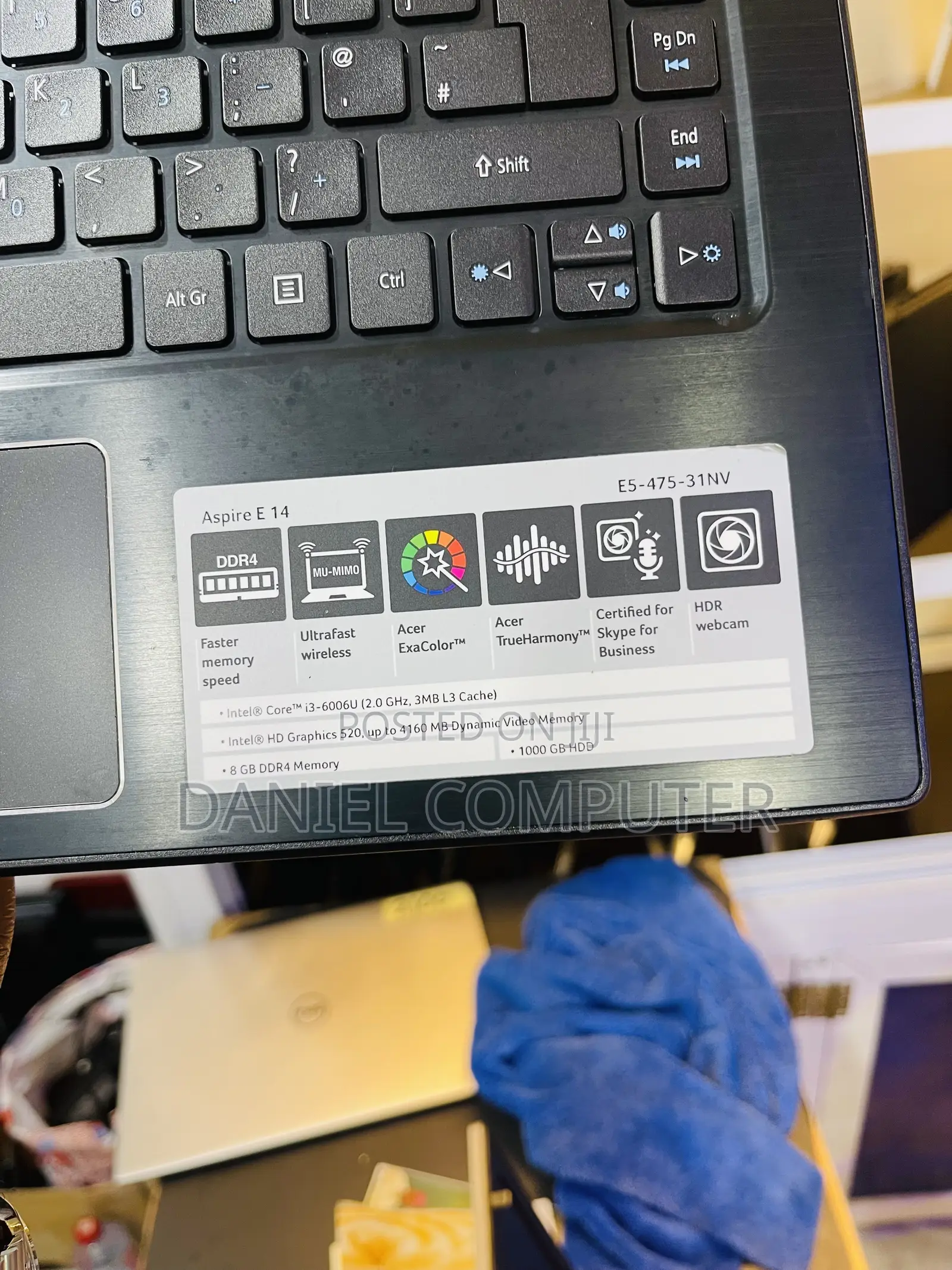Laptop Acer Aspire E5-475 8GB Intel Core i3 HDD 1T
