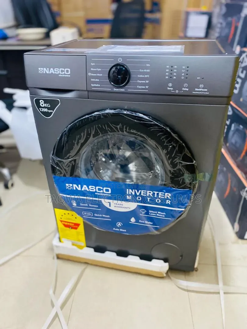 With Inverter Built Nasco 8kg Front Load Washing Machine