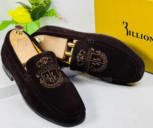 Brown Suede Billionaire Loafers