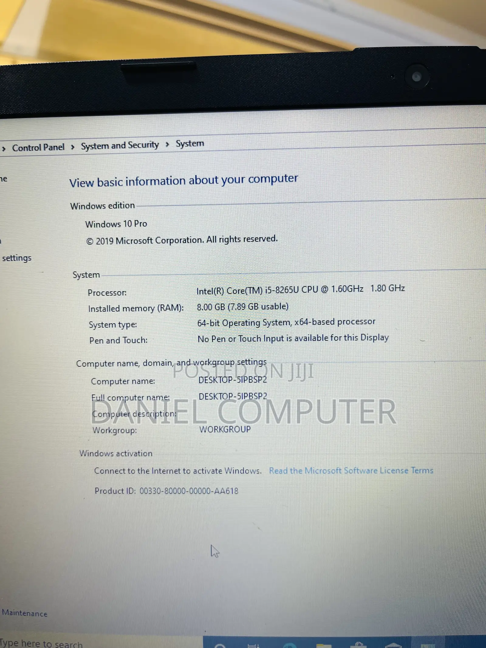 Laptop HP 250 G7 8GB Intel Core i7 HDD 1T