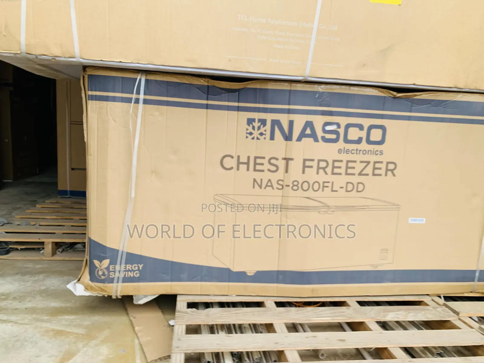 Nasco 545 LTRS Double Door Chest Freezer – Gold (NAS-800FL-DD)