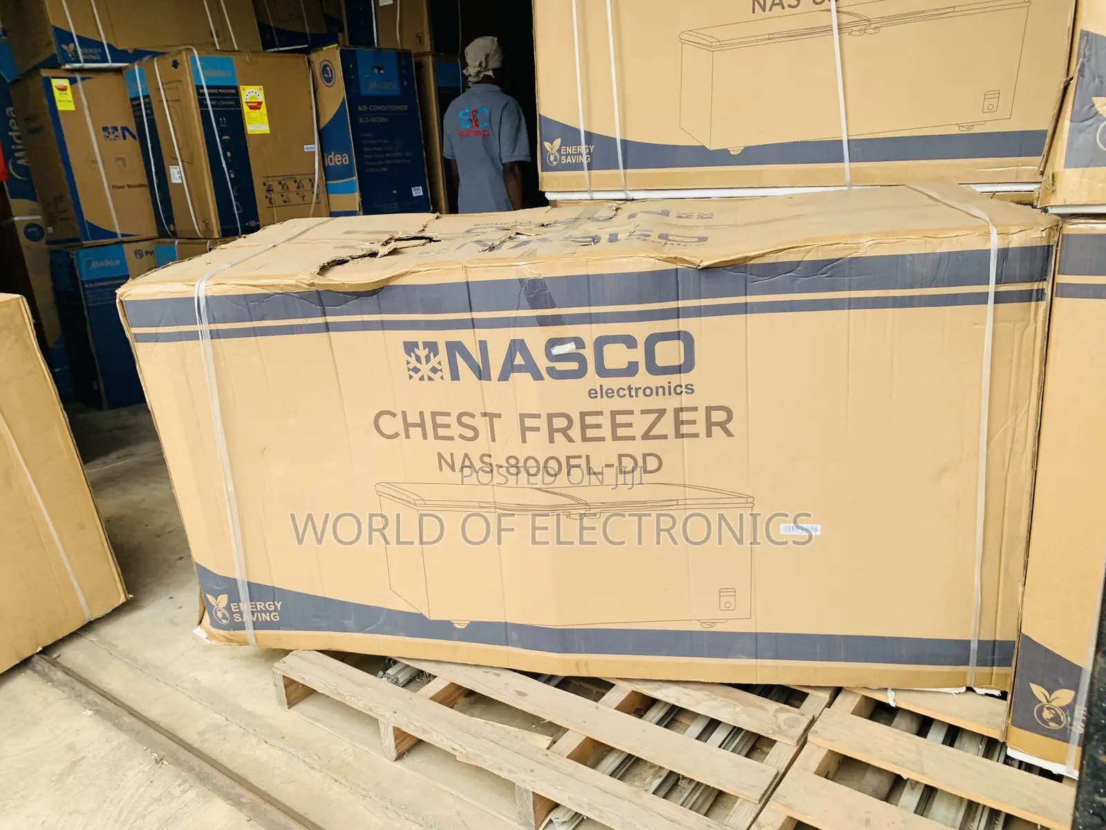 Purchase Nasco 545 LTRS Double Door Chest Freezer – Gold (NAS-800FL-DD