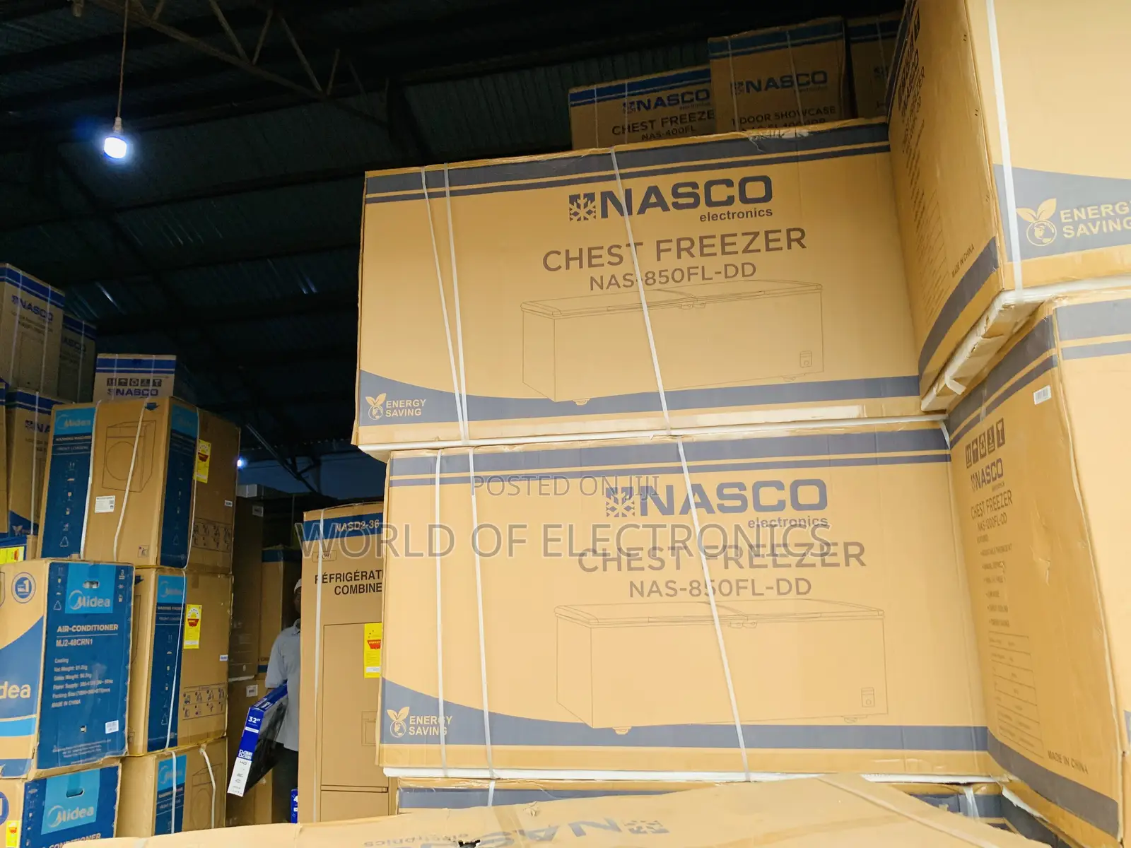 High Quality Nasco NAS-850FL-DD 600-Liters Double Door Chest Freezer -