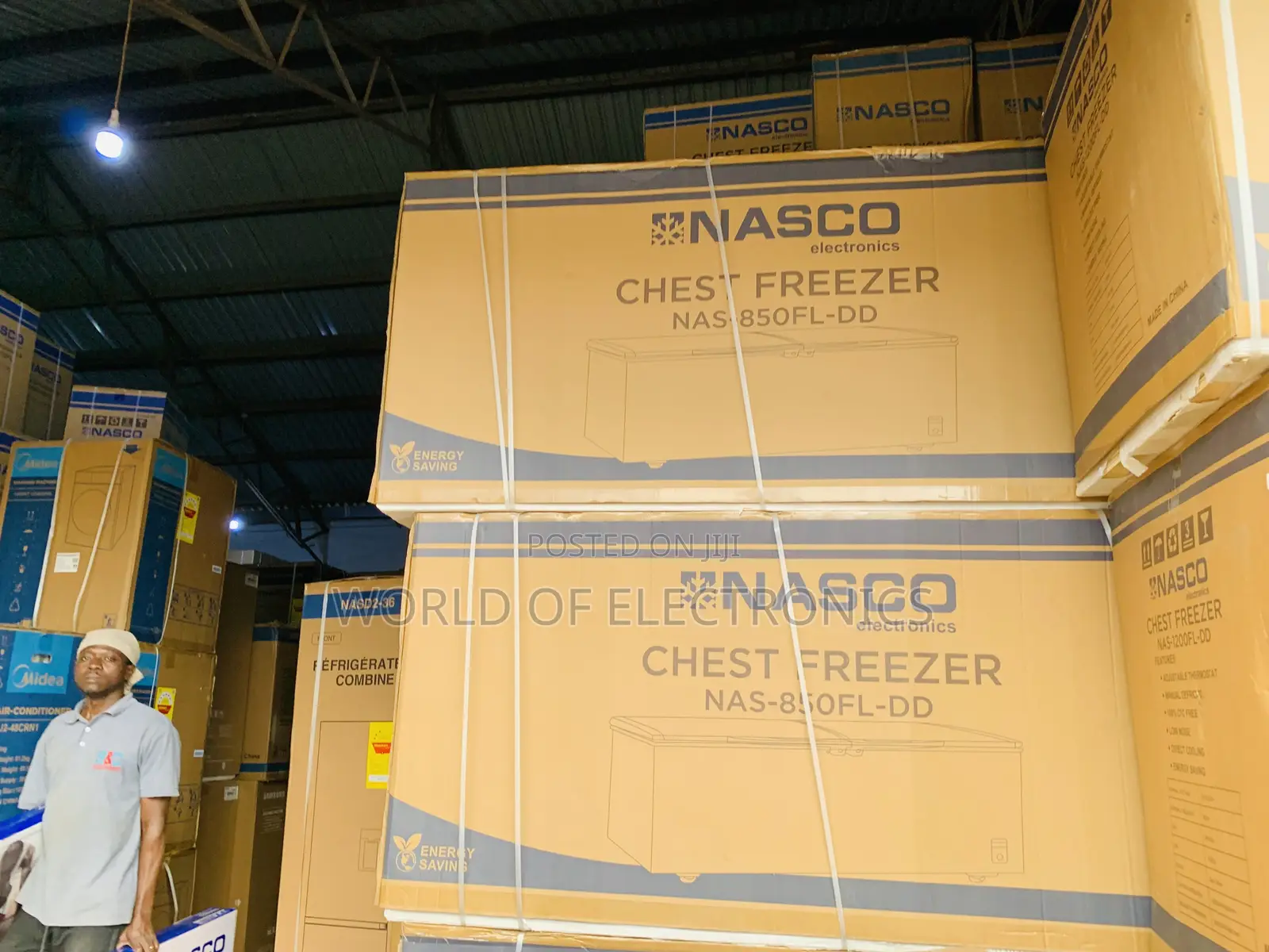 Limited Stock Nasco NAS-850FL-DD 600-Liters Double Door Chest Freezer