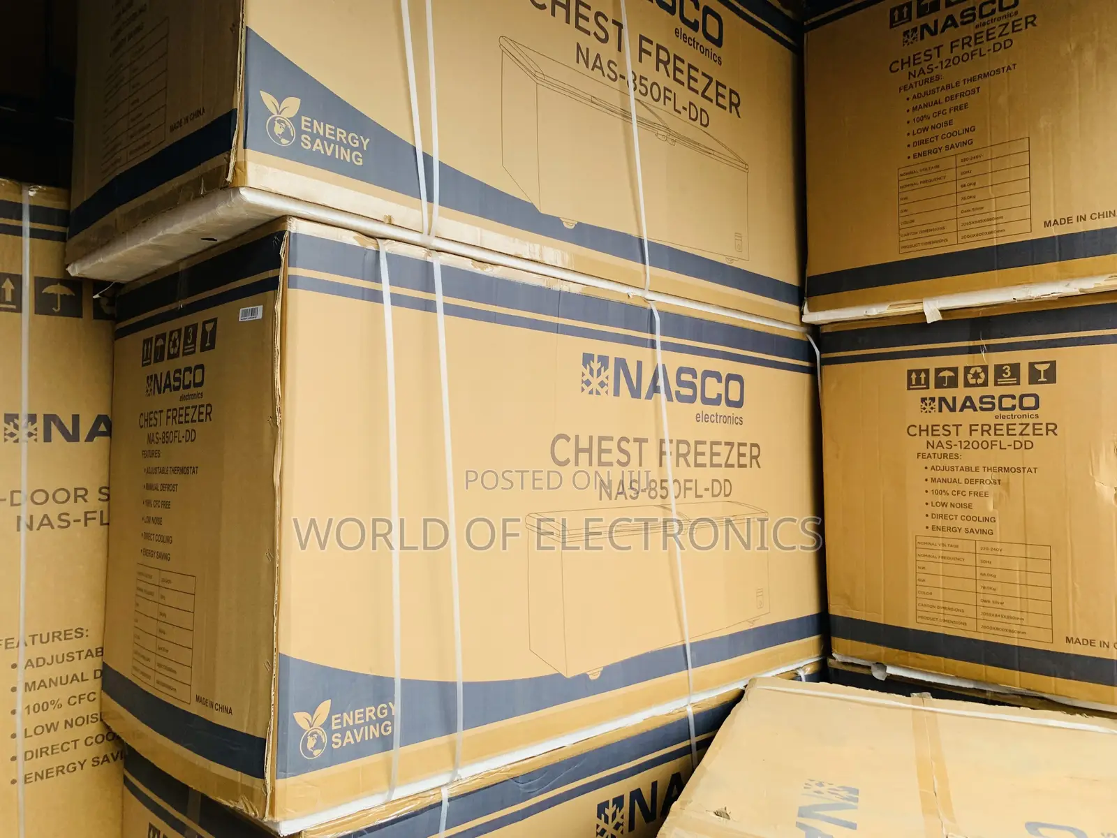 Ultra Modern Nasco NAS-850FL-DD 600-Liters Double Door Chest Freezer -