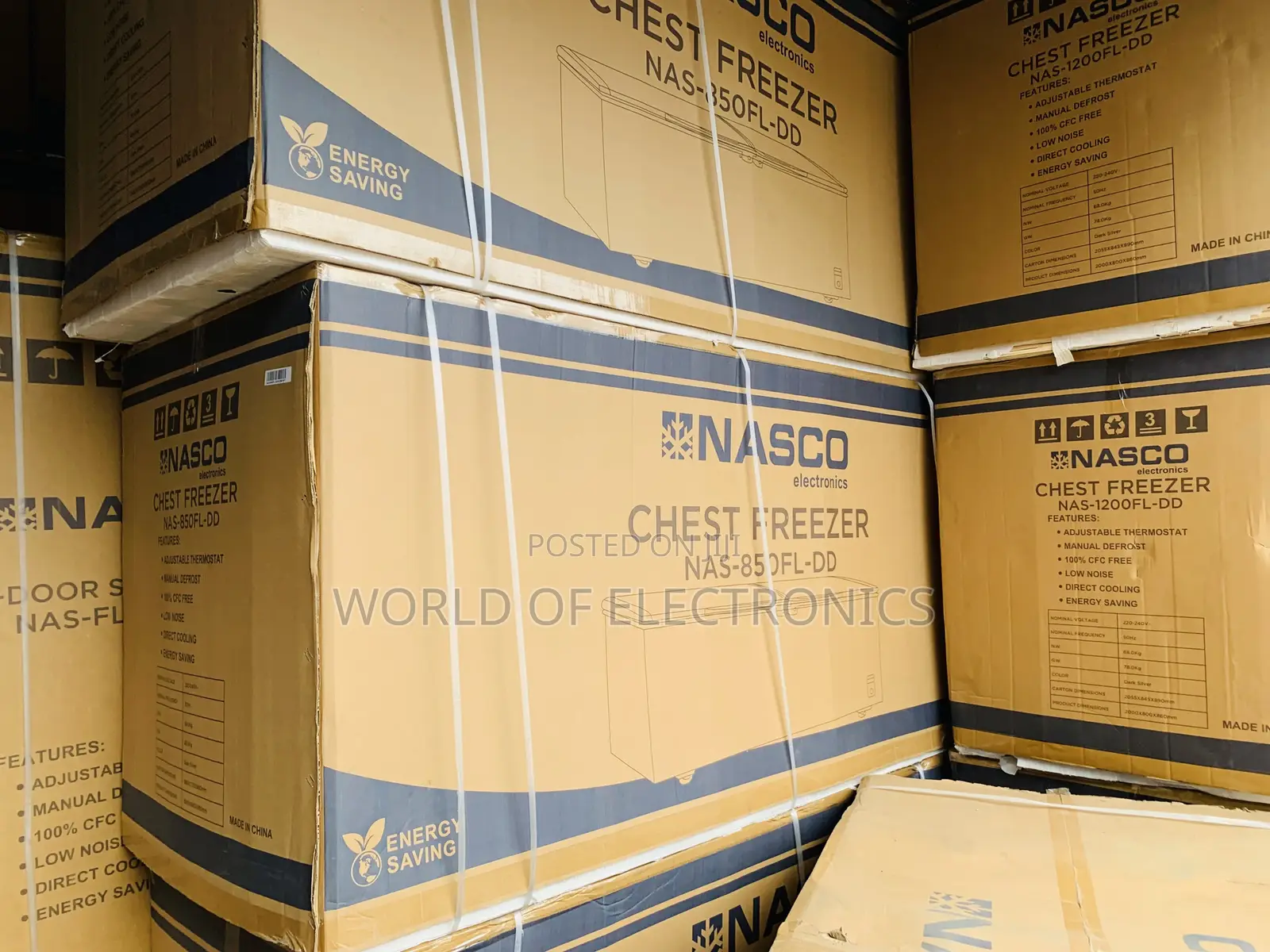 Ultra Modern Nasco NAS-850FL-DD 600-Liters Double Door Chest Freezer -