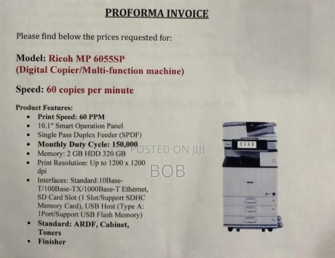 Ricoh MP 6055SP Professional Digital Copier / Multifunction Printer