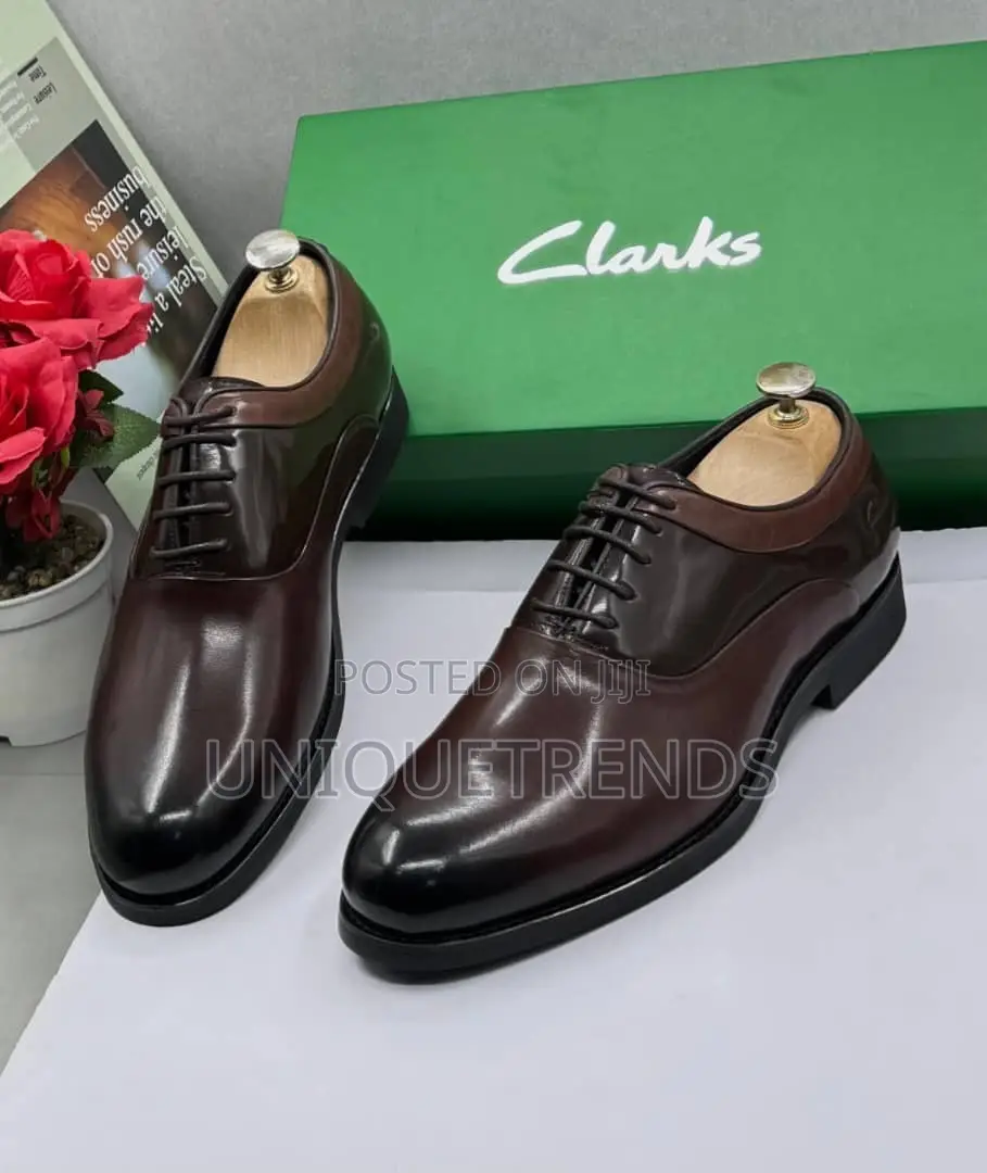 Executive CLARKS Oxfords Leather Shoe (Brown)