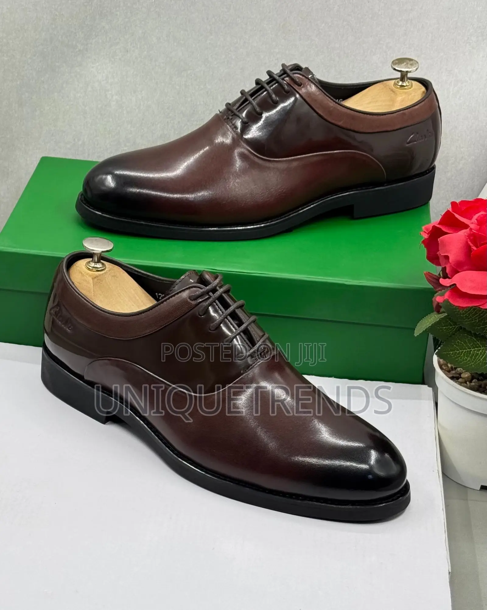 Executive CLARKS Oxfords Leather Shoe (Brown)