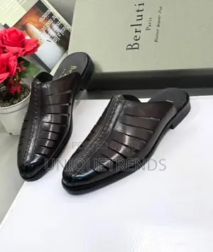 Executive BERLUTI Leather Half Shoe (Coffee)