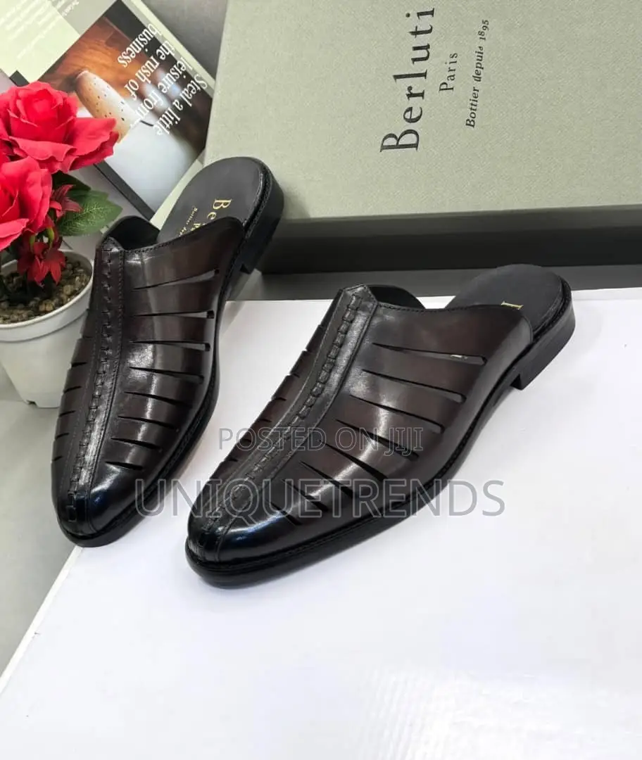Executive BERLUTI Leather Half Shoe (Coffee)