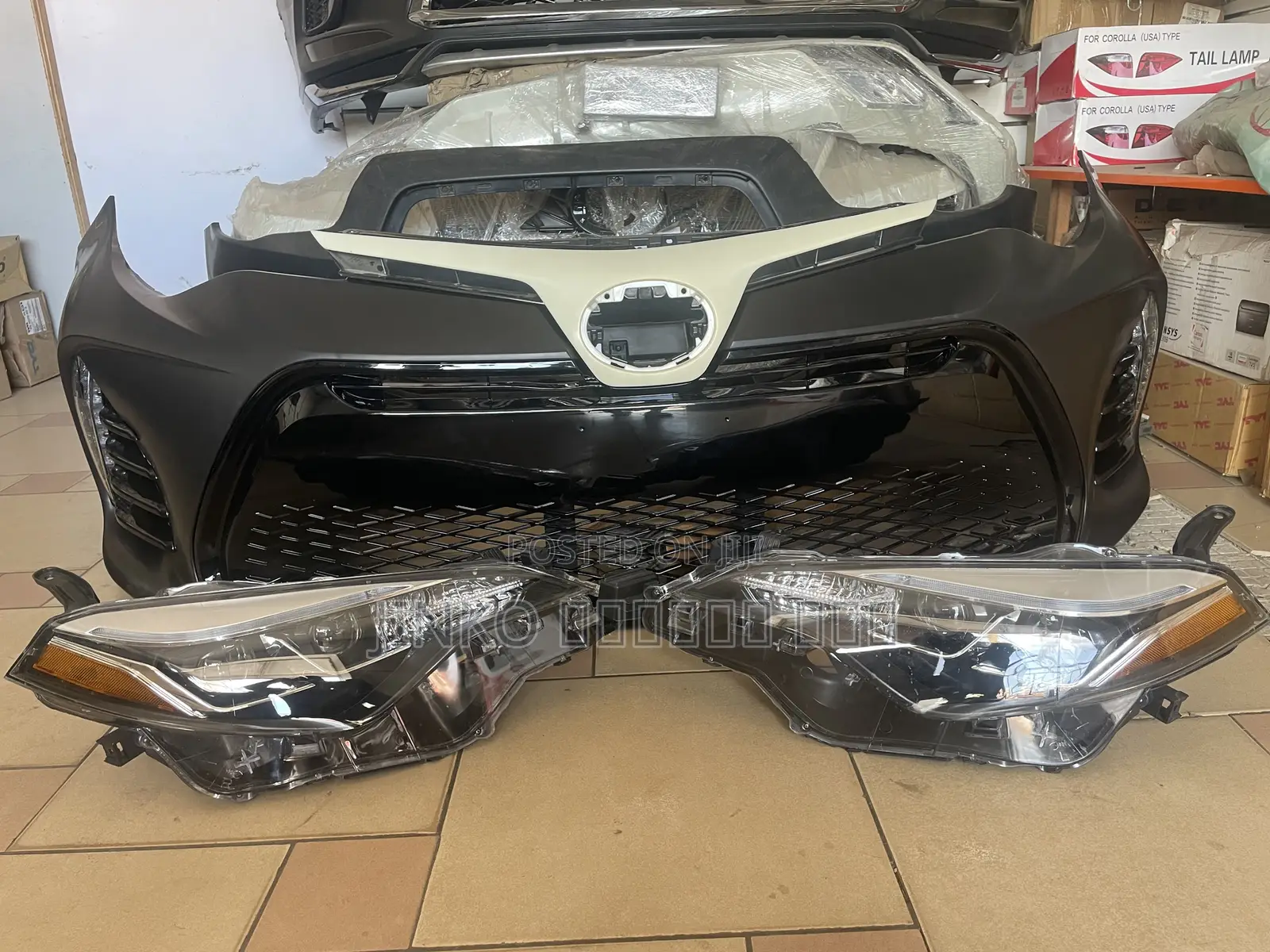 Toyota Corolla 2017-2019 Front Bumper Complete Sport With Headlights