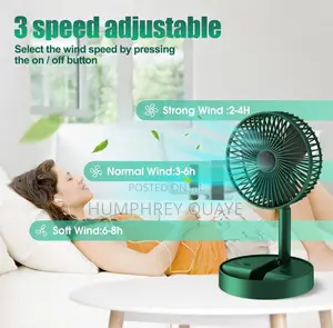 Powerful Rechargeable Desk Fan