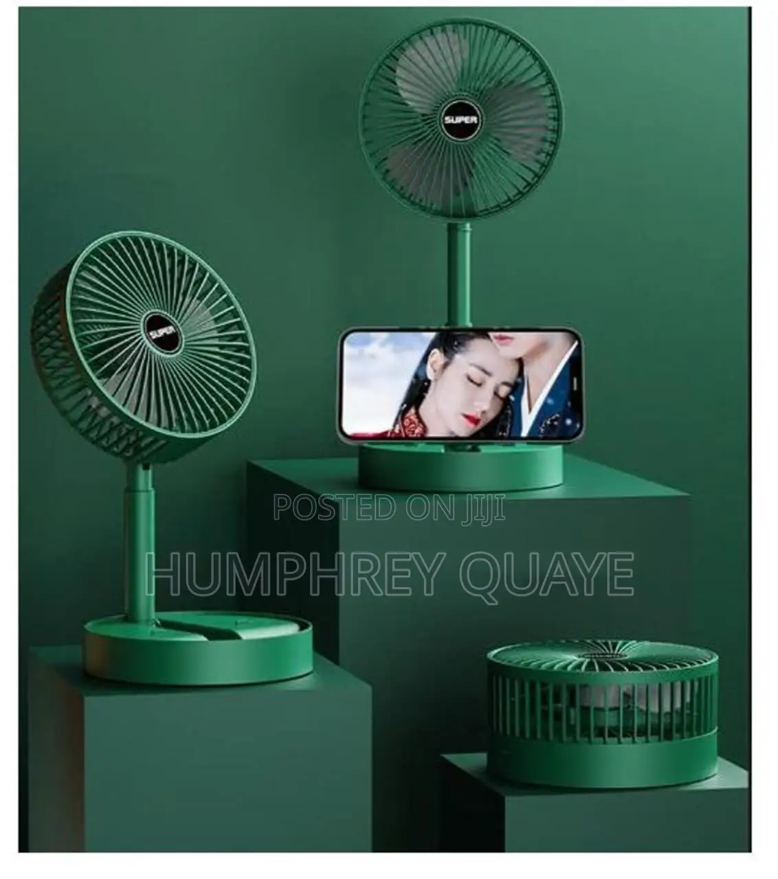 Powerful Rechargeable Desk Fan