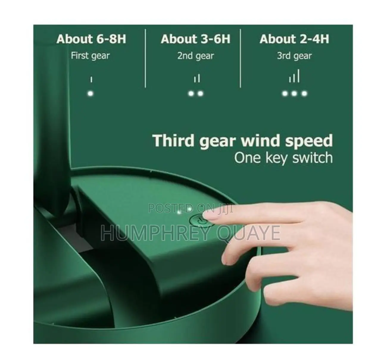 Powerful Rechargeable Desk Fan