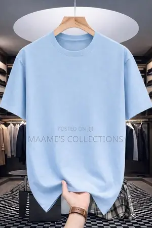 Unisex Classic Crew Neck Heavy Plain Short Sleeve T-Shirt